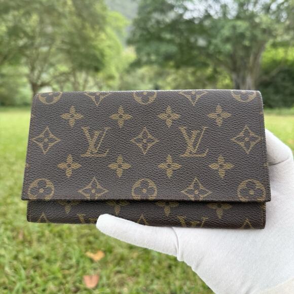 Vintage Louis Vuitton Monogram Canvas Long Flap Wallet Authentic - Picture 1 of 12